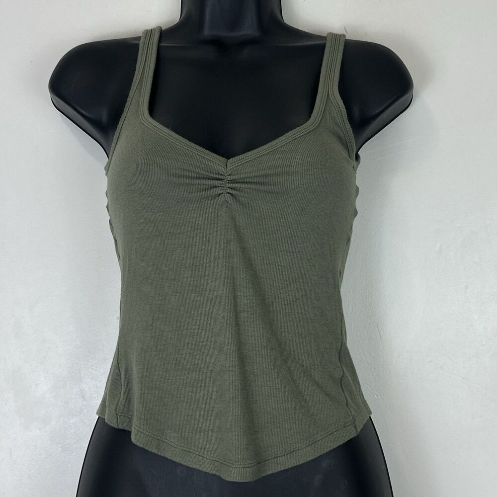 Lululemon Hold Tight Sweetheart Tank Top Bay Leaf  4 Ribbed LW1FR5S Casual Yoga